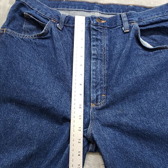 Rustler Jeans Mens 38X34 Blue Regular Fit Straight Leg Heavyweight Denim 87631PW - Picture 7 of 10